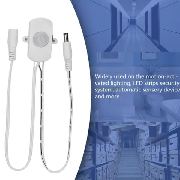 Mini PIR Infraröd rörelsesensorswitch för LED Strip - Vit, 5A, DC 6-24V
