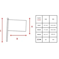 Sale Miniatyrflagga - Nya Zeeland - 14 x 21 cm - 50-pack - Polyester - Lätt och robust Flaggor & Vindstrutar