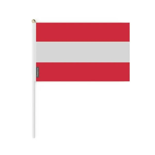 Miniatyrflagga - Österrike - 20 x 30 cm - 100 stycken - Polyester - Lätt - Framsidan/Baksidan