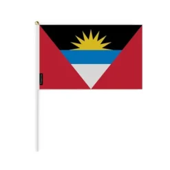 New Mini-flagga - Antigua och Barbuda - 30 x 45 cm - 100 stycken - Polyester - Lätt och robust Flaggor & Vindstrutar