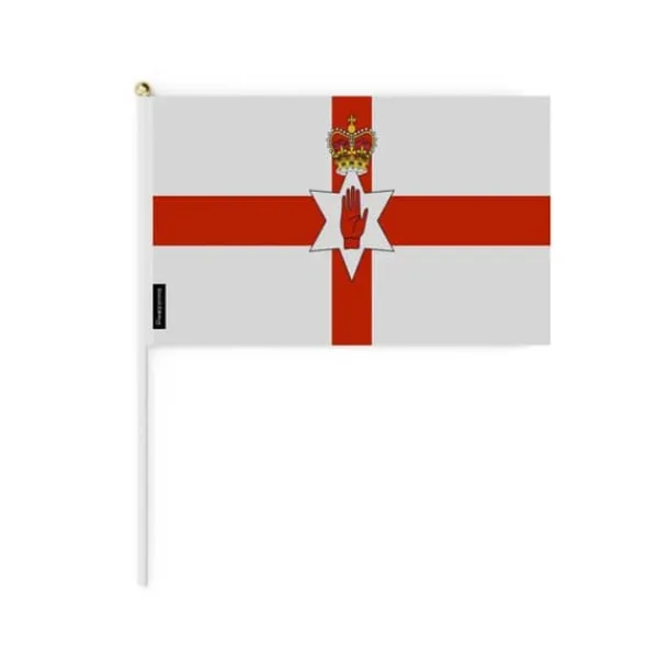 Mini-flagga - Nordirland - 20 x 30 cm - 100 stycken - Polyester - Lätt - Framsida/baksida Flaggor & Vindstrutar