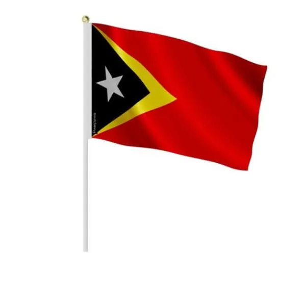 Miniflagga - Östra Timor - 14 x 21 cm - 50-pack - Hållbar polyester - Utomhusbruk