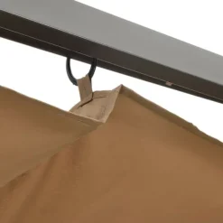 Hot Mångsidig pergola med infällbart tak i taupe | Storlek: 3x3 m | Material: Stål 180 g/m² Valvbågar, Spaljéer, Bersåer & Pergolor