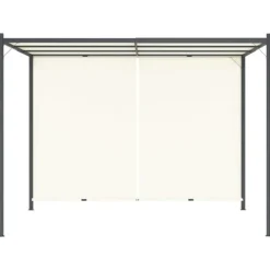 Hot Mångsidig pergola med justerbart tak - Utomhusmöbel | Färg: Gräddvit | Storlek: 3x3 m Valvbågar, Spaljéer, Bersåer & Pergolor