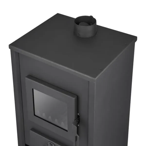 New Mångsidig vedspis med vattenmantel - 15 kW, lämplig för öppna & slutna system Vedeldade Kaminer