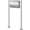 Outlet Modern brevlåda med stativ i rostfritt stål - Inkl. smart lock | Färg: Rostfritt stål | Storlek: Standard Postlådor & Brevlådor