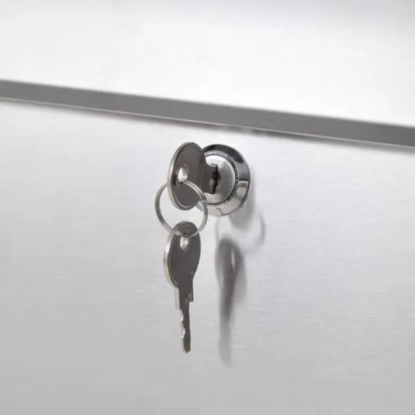 Outlet Modern brevlåda med stativ i rostfritt stål - Inkl. smart lock | Färg: Rostfritt stål | Storlek: Standard Postlådor & Brevlådor