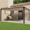 Discount Modern paviljong med lamelltak 3x4 m | Färg: Taupe | Material: Tyg och aluminium Valvbågar, Spaljéer, Bersåer & Pergolor
