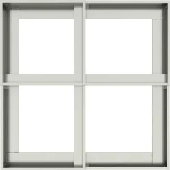 Sale Moderna planteringslådan i galvaniserat stål | Storlek: 100x100x48 cm | Färg: Grå Planteringsbänkar