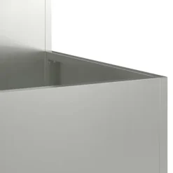 Sale Moderna planteringslådan i galvaniserat stål | Storlek: 100x100x48 cm | Färg: Grå Planteringsbänkar