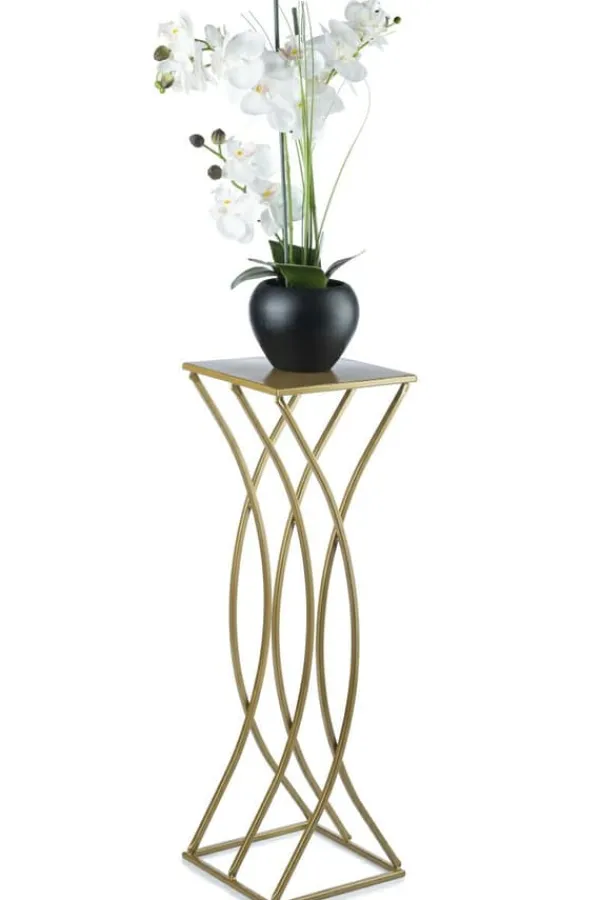 New Modernt blomsterställ, guld, 75 cm Krukor & Växtbehållare
