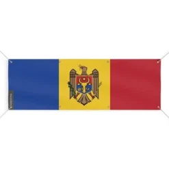 Moldaviens flagga banner 8 öljetter 70x210 cm Flaggor & Vindstrutar