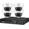 Best 8MP 4K Säkerhetskamerasystem, AI Ansiktsigenkänning, Nattseende,4CH NVR 4 AI kamera, 1T Säkerhetsmonitorer & Videokameror