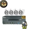 Discount 5MP POE CCTV-kamerasystem, 4-kanals videoingång, infraröd nattseende,1T, 4CH 4 Kuppelkamera Säkerhetsmonitorer & Videokameror