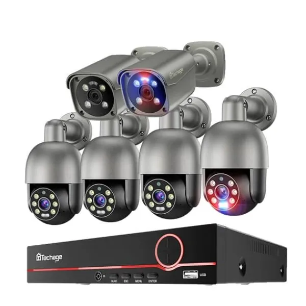 Best 8MP Säkerhetskamerasystem, Nattsyn, AI-detektering, Tvåvägsljud, Säkerhetsmonitorer & Videokameror