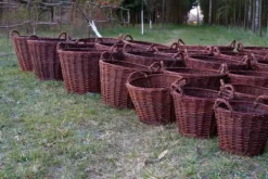 Clearance Mörk rottingkorg för skörd av frukt, grönsaker, potatis, blomkruka, rökt ballong, 45 cm, utan insats Trädgårdskorgar
