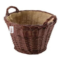 Hot Mörk rottingkorg för skörd av frukt, grönsaker, potatis, blomkruka, rökt ballong, 50 cm, utan insats Trädgårdskorgar