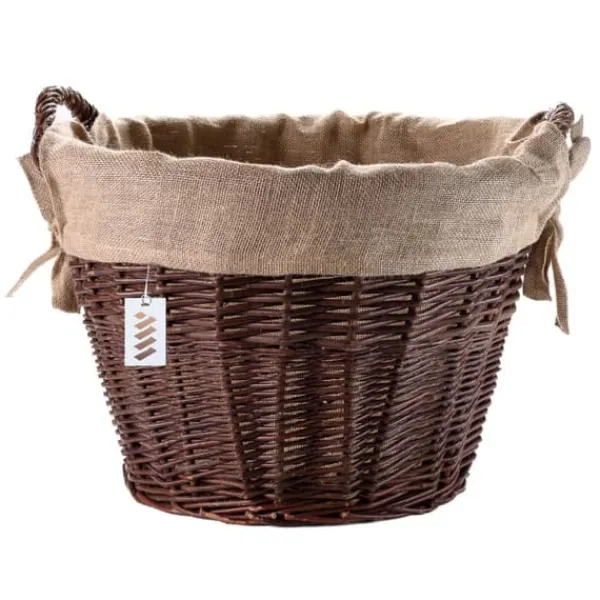 Hot Mörk rottingkorg för skörd av frukt, grönsaker, potatis, blomkruka, rökt ballong, 50 cm, utan insats Trädgårdskorgar