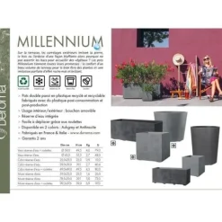 Sale Muret Planter - DEROMA - Millennium R - Antracit - Med vattenreserv - 59 cm Krukor & Växtbehållare