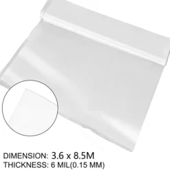 Online 3,6Mx8,5Mx0,15MM polyeten växthusfilm, utmärkt styrka och seghet, UV-beständig, lång livslängd, lätt att göra-det-själv Växthus