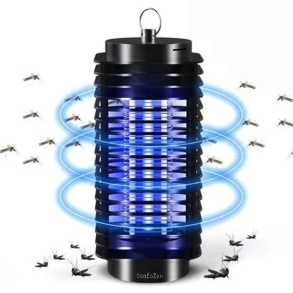 Mygga-avskräckande lampa - LED - 110V - 3W - 12x12x27 cm - Attraherar och dödar insekter