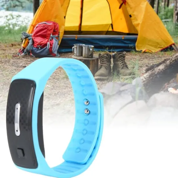 Discount Myggavvisande Armband USB Laddande Ultraljuds Myggavvisande Armbandsklocka Blå Insektsmedel & Djuravvisande Medel
