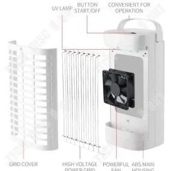 Discount Mygglampor - TD® Home - Elektrisk chock - 5 W - Vit färg - Effektiv avskräckande medel Insektsmedel & Djuravvisande Medel