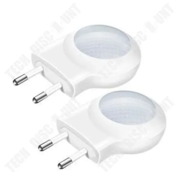 Discount Nattlampa - TD® - 0.7W - Ljus Sensor - 2 St - Vit Rörelsedetektorer