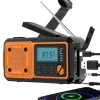 Hot Nödradio 4000mAh - AM/FM/SW handvevad radio med solceller USB, ficklampa, läslampa, SOS-larm, lämplig för camping, vandring och nödberedskap Beredskapsplaner