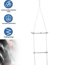 Outlet Nödsituation brandstege, 5m längd, 200kg lastkapacitet, 2.35kg vikt, aluminiumlegering, kompakt design Beredskapsplaner