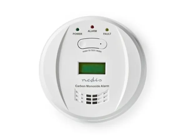 Nedis DTCTCO40WT, Kolmonoxid (CO), Hem, Trådlös, 85 dB, Akrylnitrilbutadienstyren (ABS), Ytmonterad