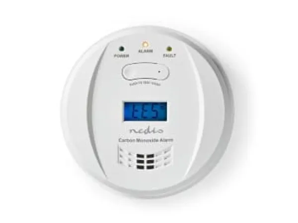 Nedis DTCTCO40WT, Kolmonoxid (CO), Hem, Trådlös, 85 dB, Akrylnitrilbutadienstyren (ABS), Ytmonterad