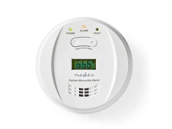 Nedis DTCTCO40WT, Kolmonoxid (CO), Hem, Trådlös, 85 dB, Akrylnitrilbutadienstyren (ABS), Ytmonterad