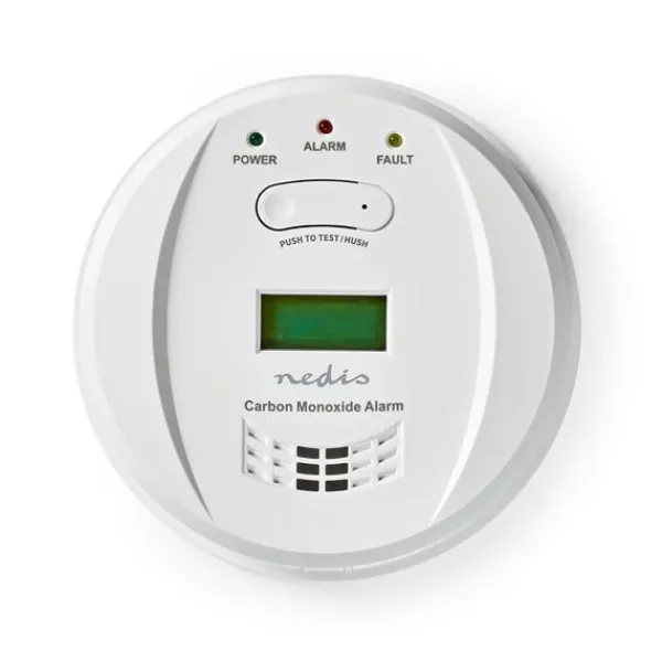 Online Nedis Kolmonoxid Alarm | Batteridriven | Batterilängd upp till: 5 år | Med paus knapp | Med testknapp | 85 dB | Vit Rök- & Koloxiddetektorer