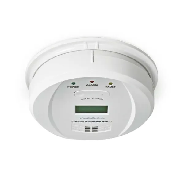 Online Nedis Kolmonoxid Alarm | Batteridriven | Batterilängd upp till: 5 år | Med paus knapp | Med testknapp | 85 dB | Vit Rök- & Koloxiddetektorer