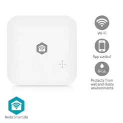 Outlet Nedis SmartLife Water Detector | Wi-Fi | Batteridriven | Förlängning ingår | Max. batteritid: 24 Månader | 80 dB | Vit Läckagedetektorer