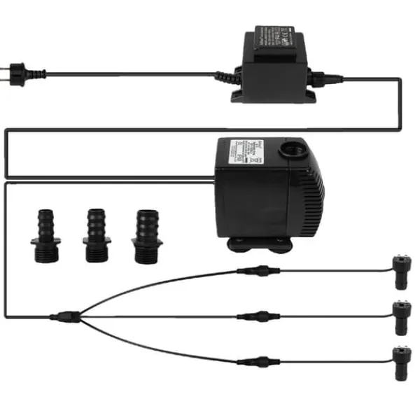 Nedsänkt Vattenpump, 1500 L/H Utsläpp, 3 LED Ringlampor,Pumpa lägg till LED-ring