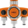 Best Neo Tools 3-ventilsfördelare, 2 utgångar med förregling, en med timer Bevattning