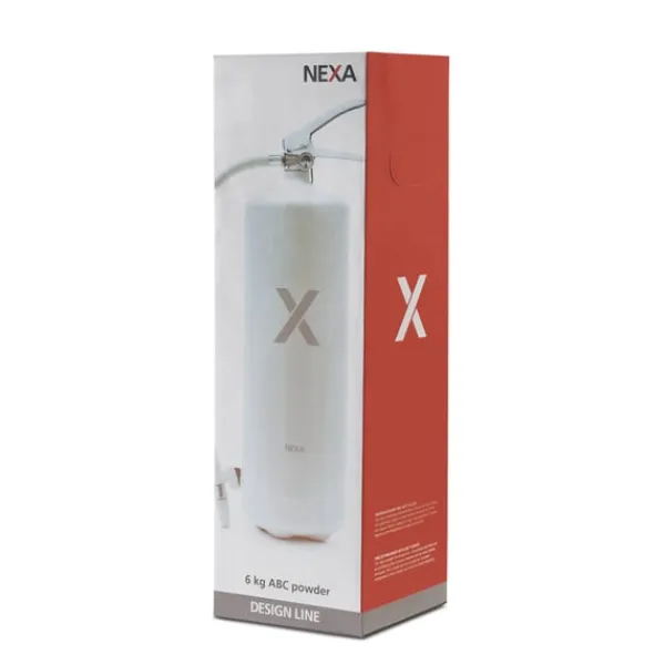 Nexa brandsläckare, 6 Kg ABC-pulver med väggfäste (Vit)