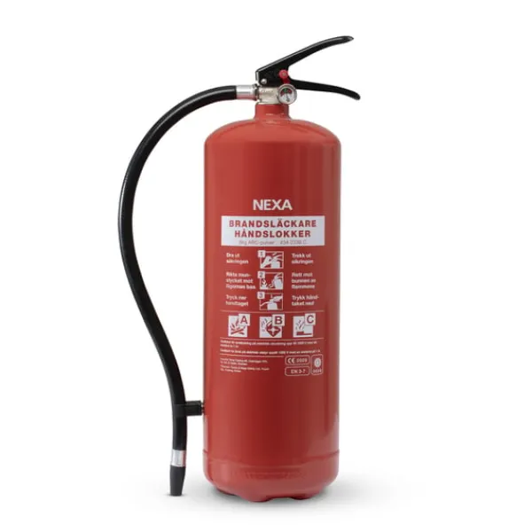 Online Nexa brandsläckare, RÖD 6kg ABC-pulver, väggfäste (13416) Brandsläckare