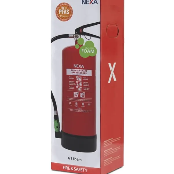 Discount Nexa Brandsläckare Skum Röd 6L 21A 144B Brandsläckare