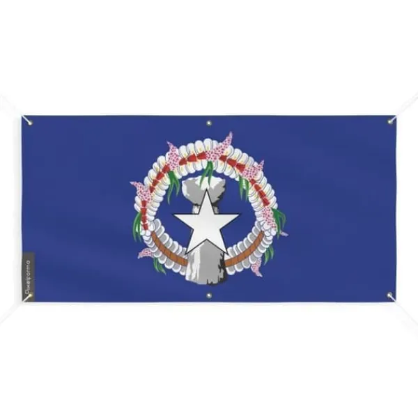 Nordmarianernas bannerflagga 6 öljetter 110x220cm i polyester