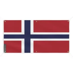 Outlet Norway Flag Banner 6 öljetter 70x140cm i polyester Flaggor & Vindstrutar