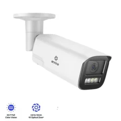 Clearance Nätverkskamera, 8MP upplösning, 2,8 till 12 mm variabel brännvidd, IP67 vattentålig, stöd för PoE, tvåvägs ljud Säkerhetsmonitorer & Videokameror