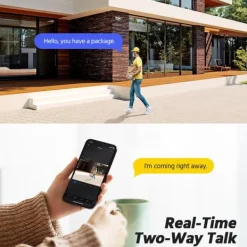 Clearance Nätverkskamera, 8MP upplösning, 2,8 till 12 mm variabel brännvidd, IP67 vattentålig, stöd för PoE, tvåvägs ljud Säkerhetsmonitorer & Videokameror