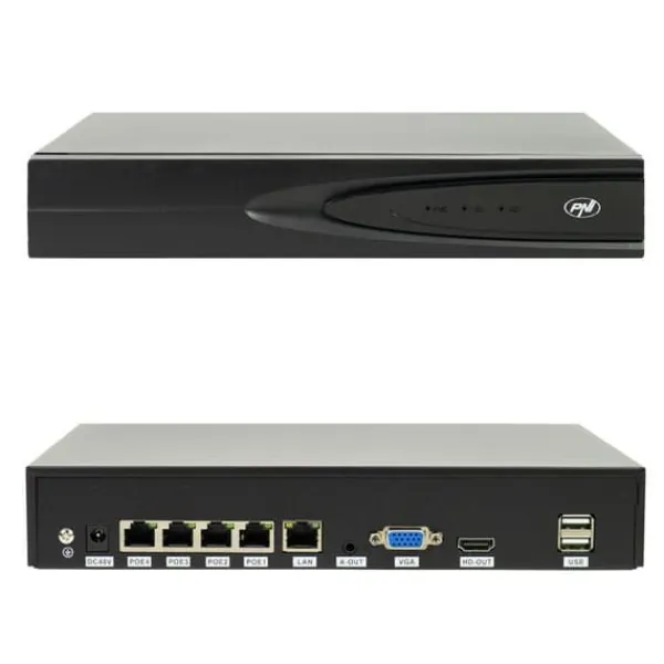 Nätverksvideoinspelare (NVR) - PNI - IP810 - 10 kanaler 4K - PoE - Inbyggd AI