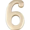 Nummer 6 polerad mässing 10 cm osynlig fäste