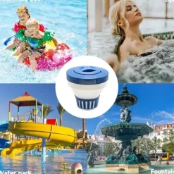 OBOSOE 19 cm Klorflöjt ,Klordispenser - Justerbar Klordispenser för Pool & Spa (Inomhus & Utomhus)