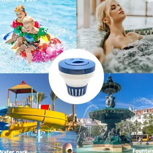 OBOSOE 19 cm Klorflöjt ,Klordispenser - Justerbar Klordispenser för Pool & Spa (Inomhus & Utomhus)