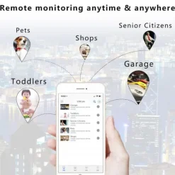 Best OBOSOE Batteridriven HD Säkerhetskamera - Nattseende & Rörelsedetektering | Portabel Bebisövervakare för Bil, Hem och Kontor | WiFi-version Säkerhetsmonitorer & Videokameror